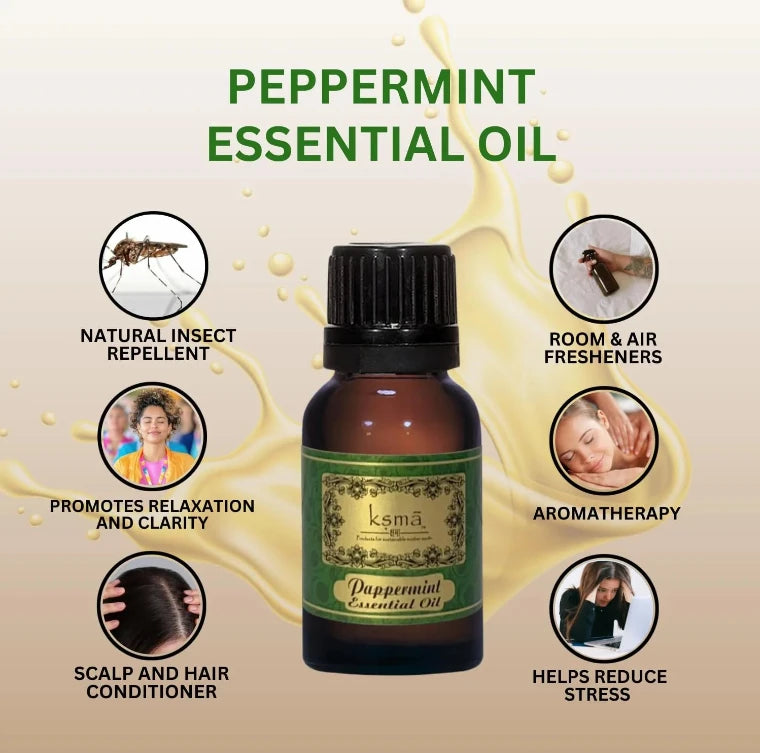 Peppermint essential oil used for aromatherapy and skincare application