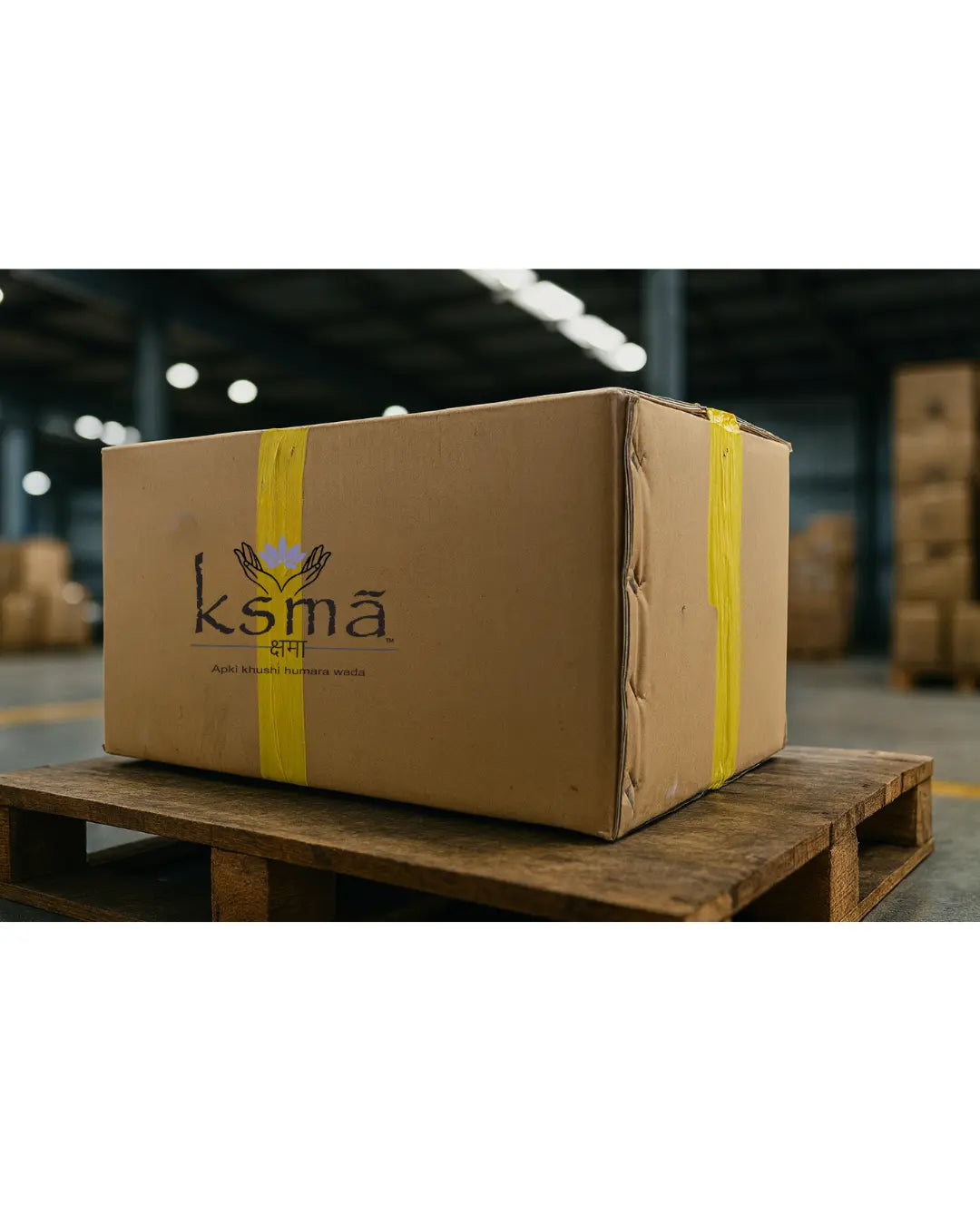 Petroleum jelly boxes arranged in warehouse setting for storage and supply