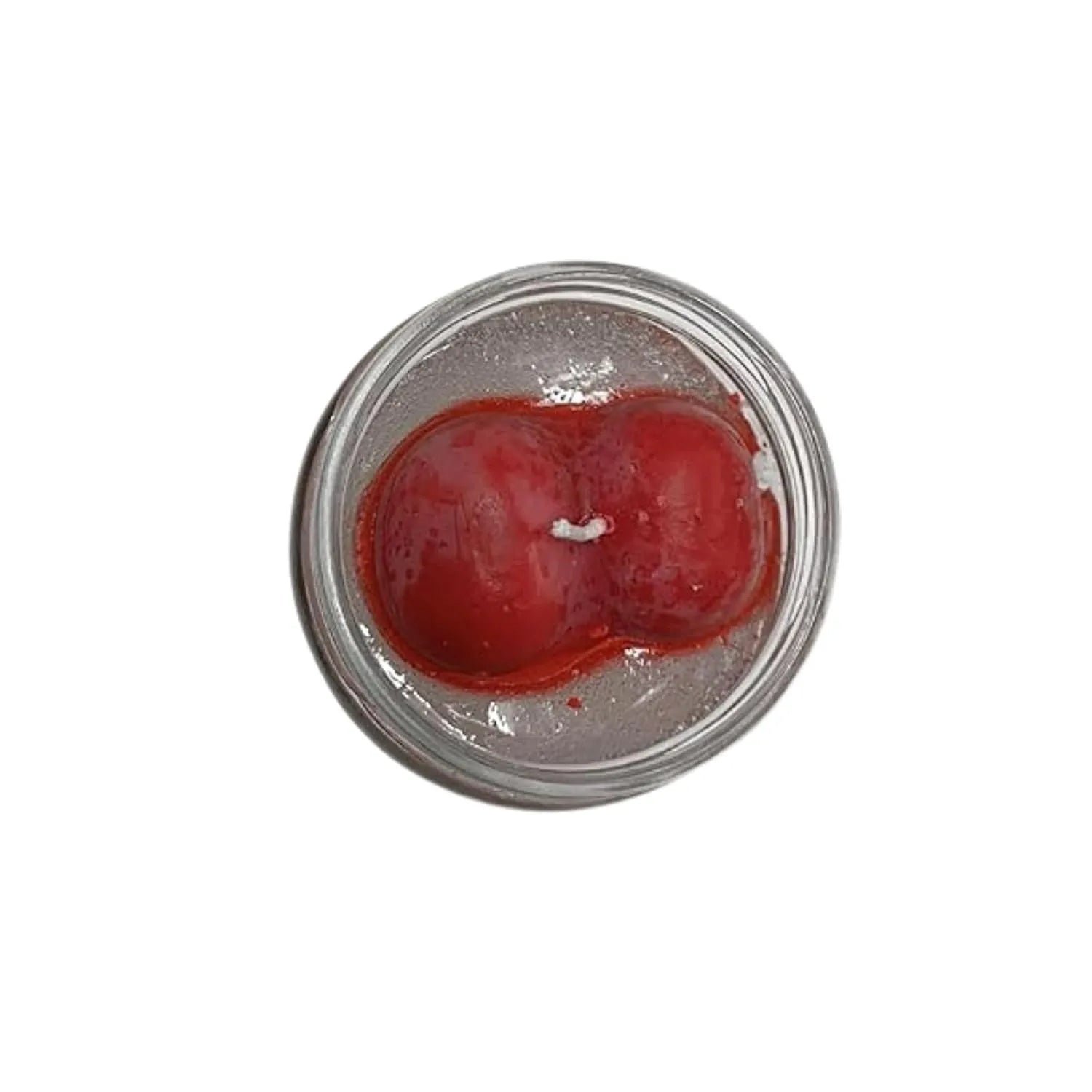 top view red heart jar candle decorative romantic candle in glass jar
