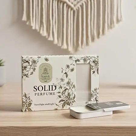 British oud solid perfume balm open view showing texture