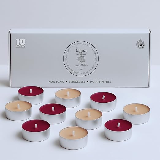 Ksma Tea-Light Candles Vanilla Fragrance (Set of 10)