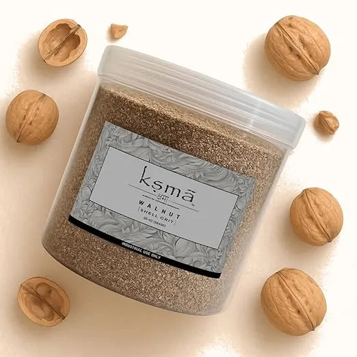Walnut shell grit abrasive material for polishing and surface cleaning