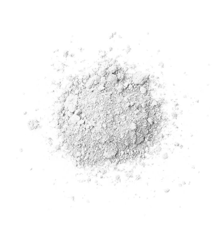 Fine white candle pigment powder showing smooth texture for wax coloring